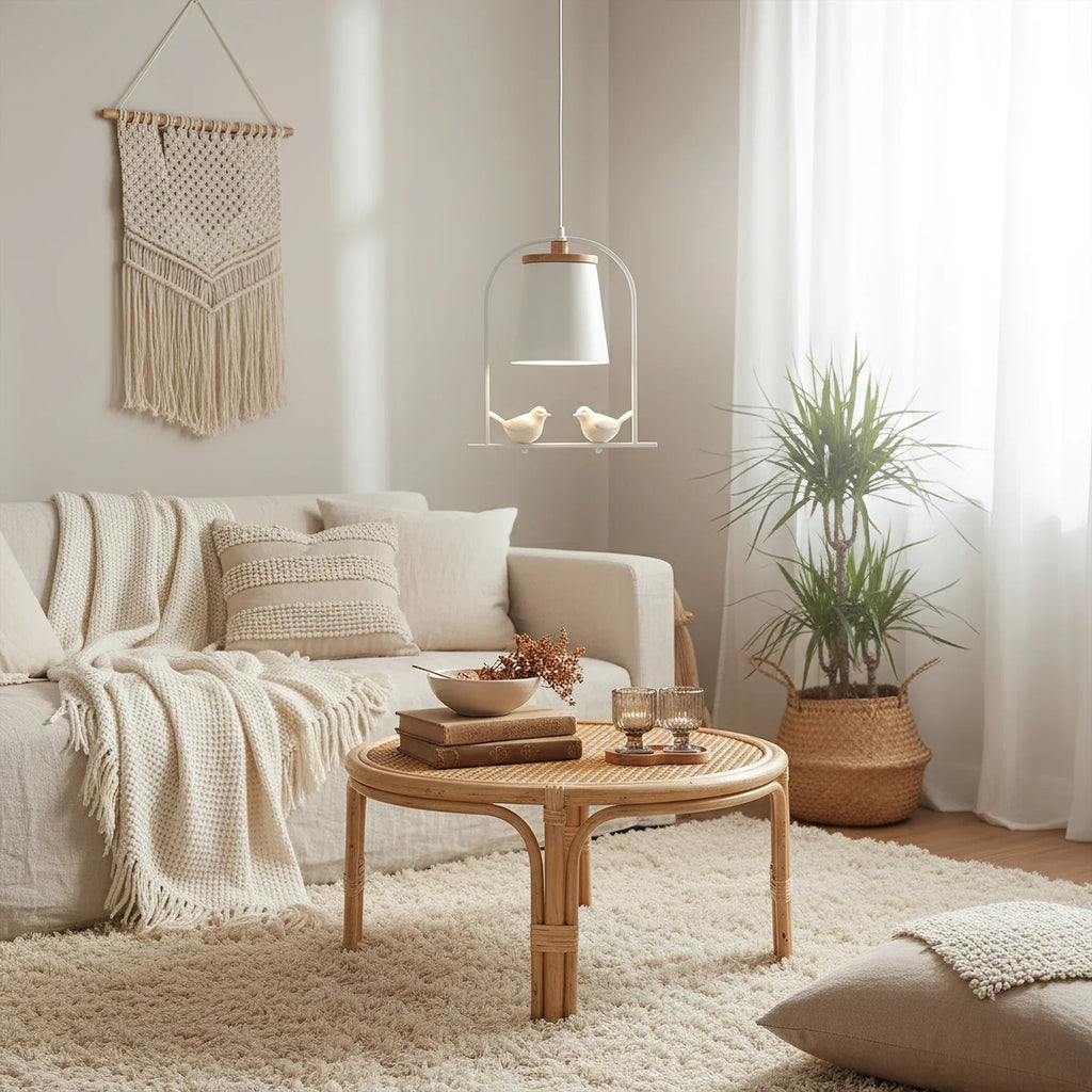 Pendant Light with Bird Accents Scandinavian Style | Arlina