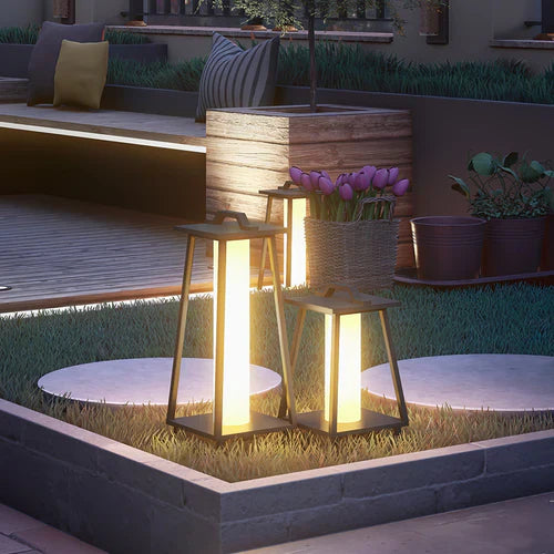 Portable LED Outdoor Lantern Warm Light Stainless Steel | Jornix