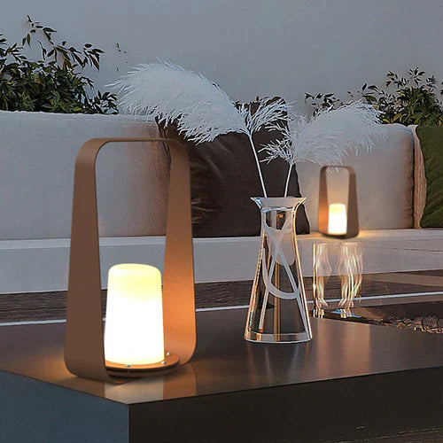 Rechargeable Acrylic Outdoor Table Lamp with Warm LED Light | Lirvane