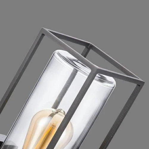 Rectangular Outdoor Metal Glass Wall Light Fixture | Orvico