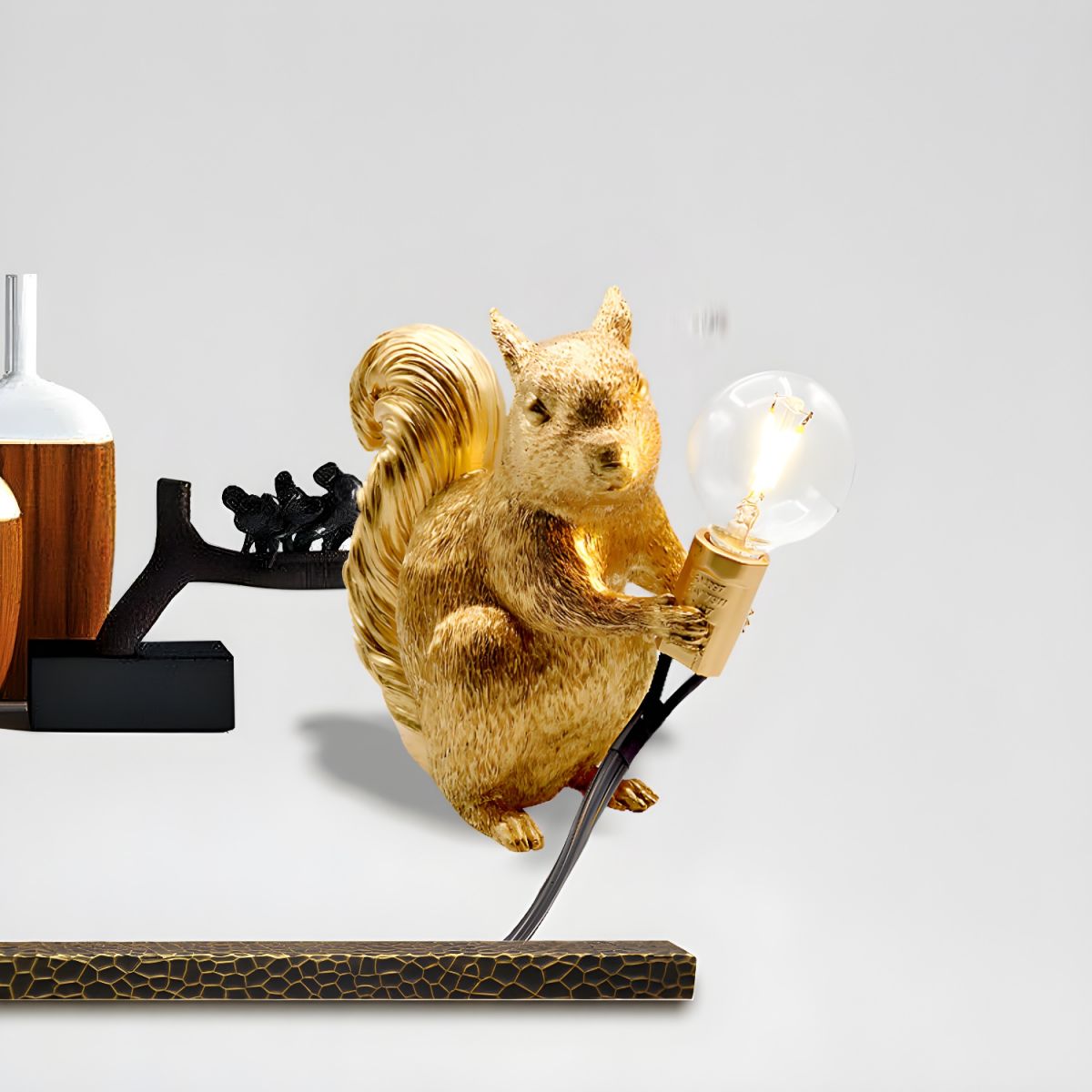 Resin Squirrel Table Lamp Nordic Art Deco Style | Ortivo