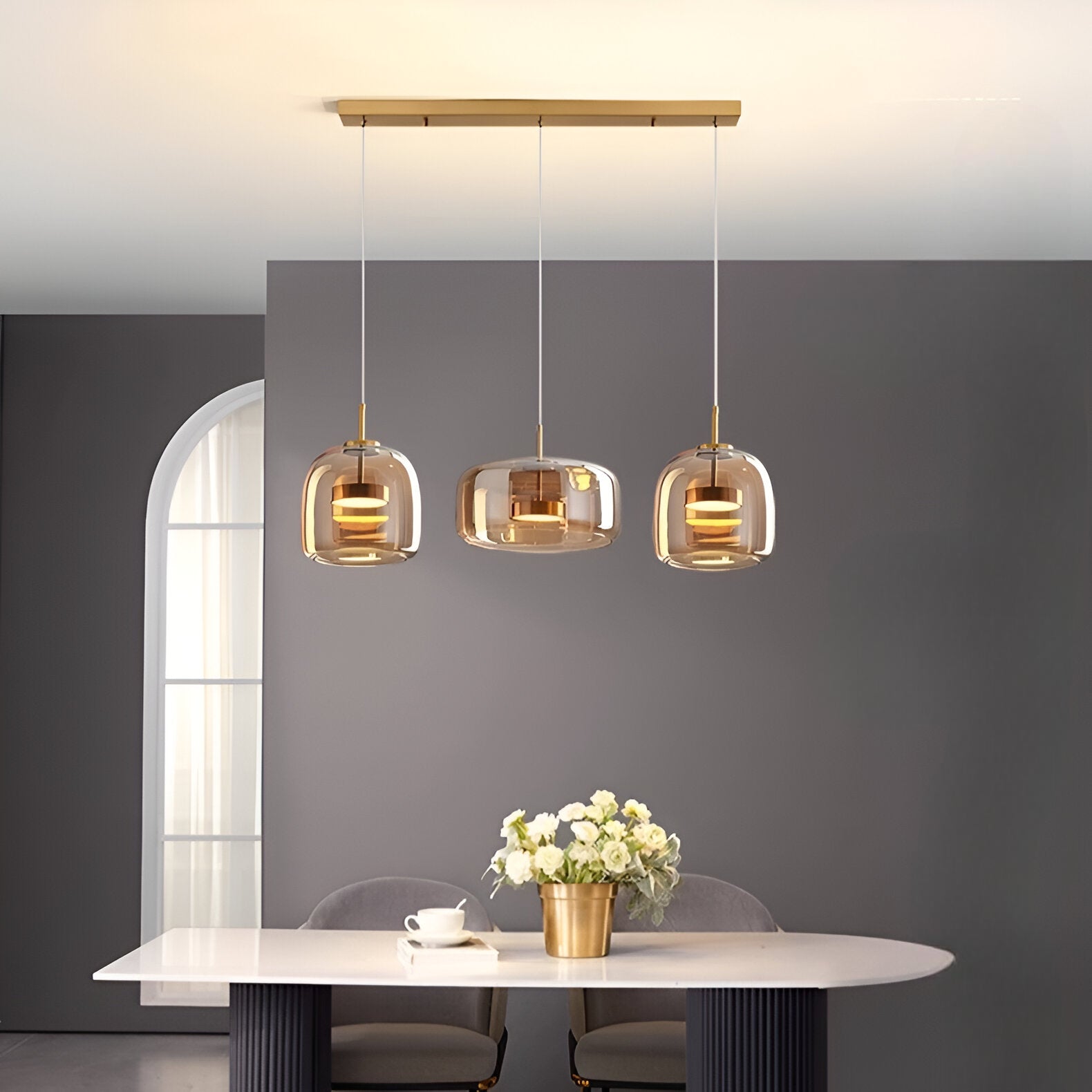 Retro Glass LED Pendant Light Modern Style | Orvixy