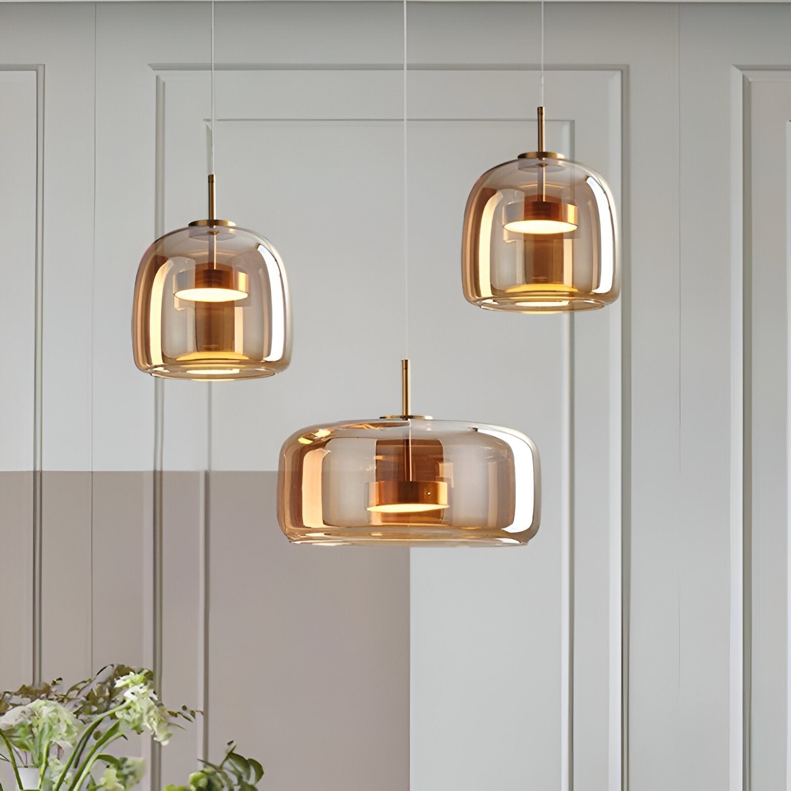 Retro Glass LED Pendant Light Modern Style | Orvixy