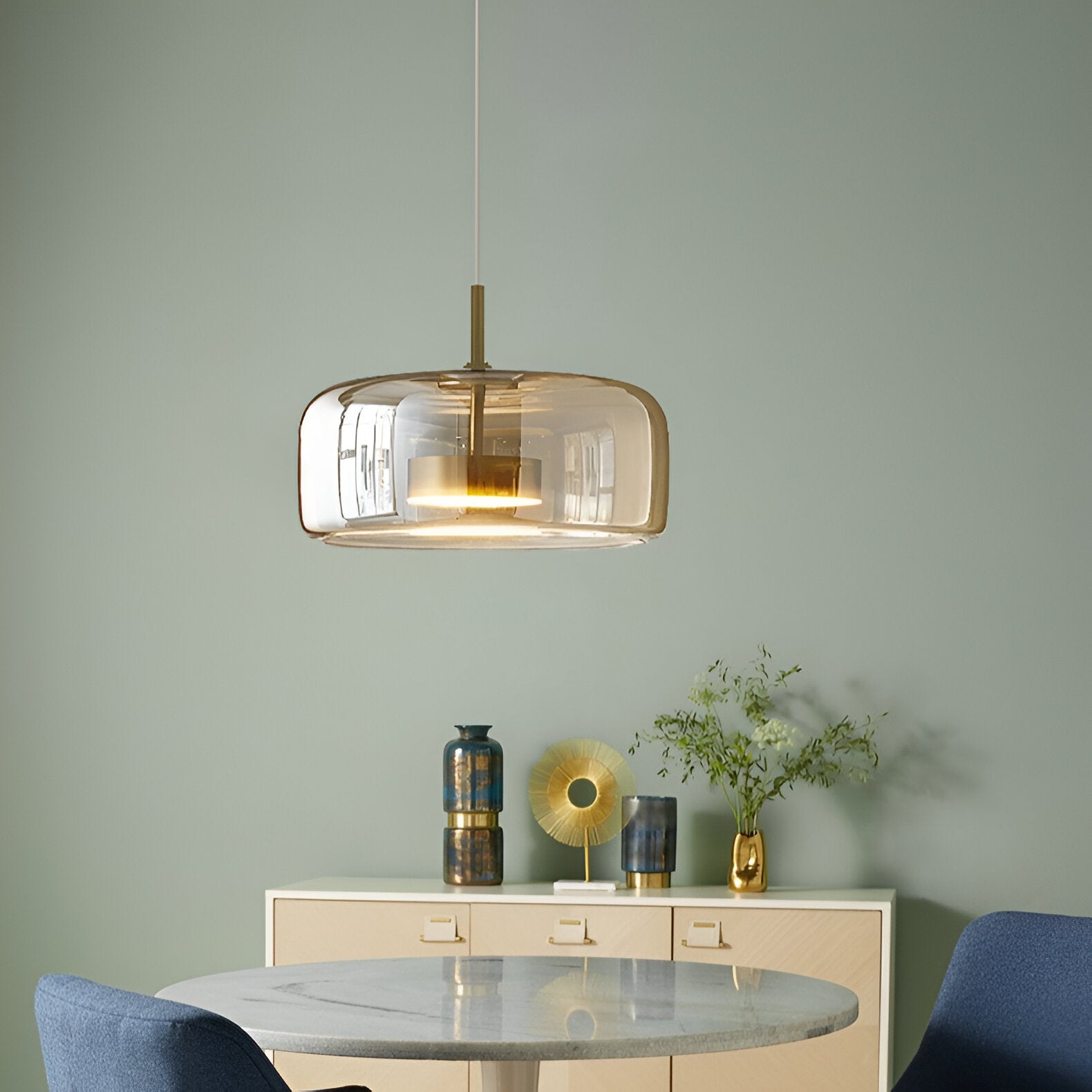 Retro Glass LED Pendant Light Modern Style | Orvixy