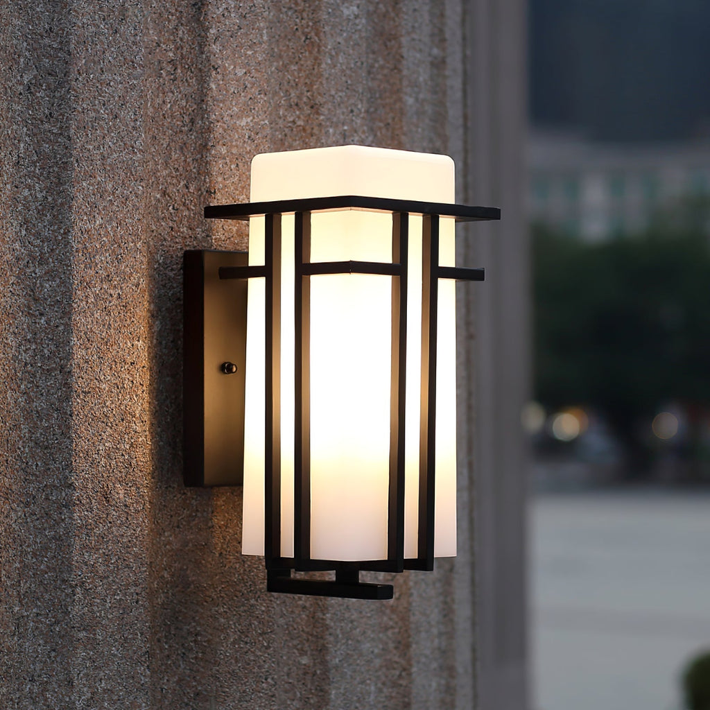 Retro Industrial Outdoor Glass Wall Light Fixture | Relnix