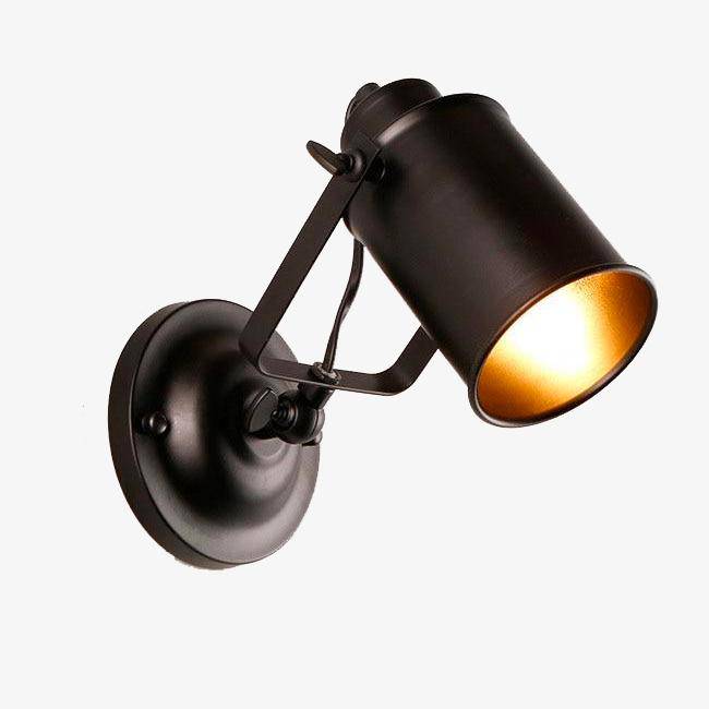Retro Metal Industrial Directional Wall Spotlight | Metlora