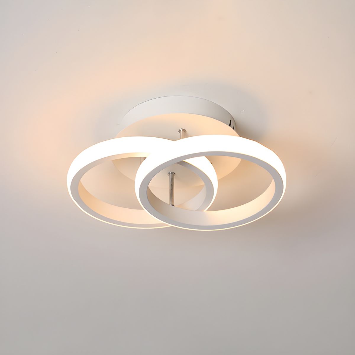 Round LED Ceiling Light Modern Metal Finish | Orienne