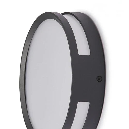 Round Outdoor LED Wall Light Modern Metal Design | Quorix