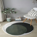 Round Polyester Anti Slip Rug with Circle Design | Norvelle