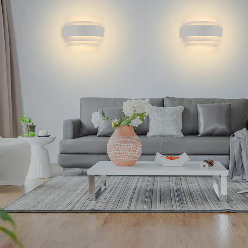 Rounded Metal LED Wall Light Contemporary Minimal | Litelva