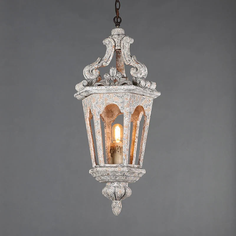 Rustic Distressed Wood Pendant Ceiling Light Hanging | Marora
