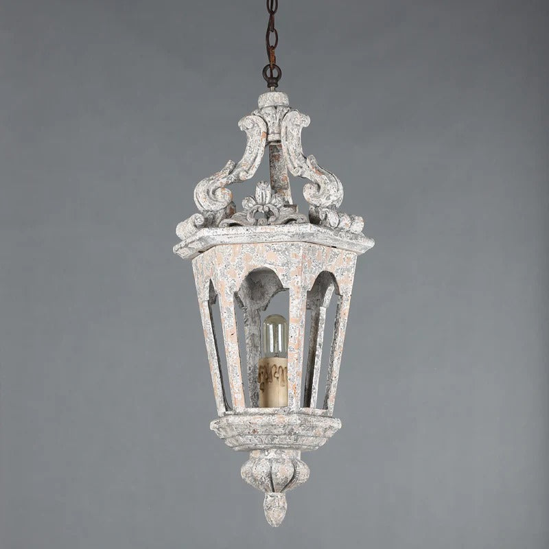 Rustic Distressed Wood Pendant Ceiling Light Hanging | Marora