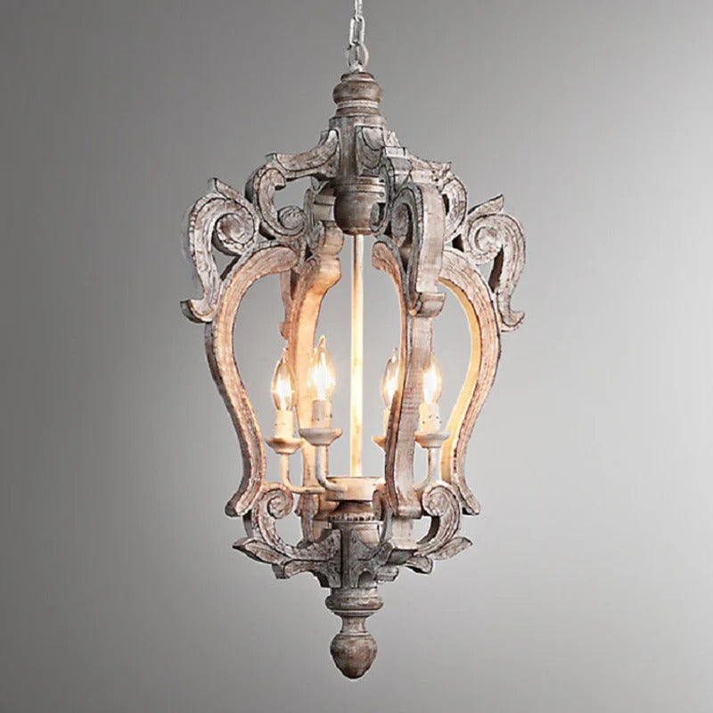 Rustic Distressed Wood Pendant Ceiling Light Hanging | Marora