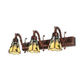 Rustic Stained Glass Leaf Vanity Wall Light Fixture | Luvida