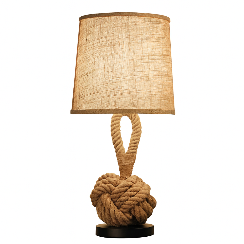Rustic Table Lamp with Linen Shade | Norvale