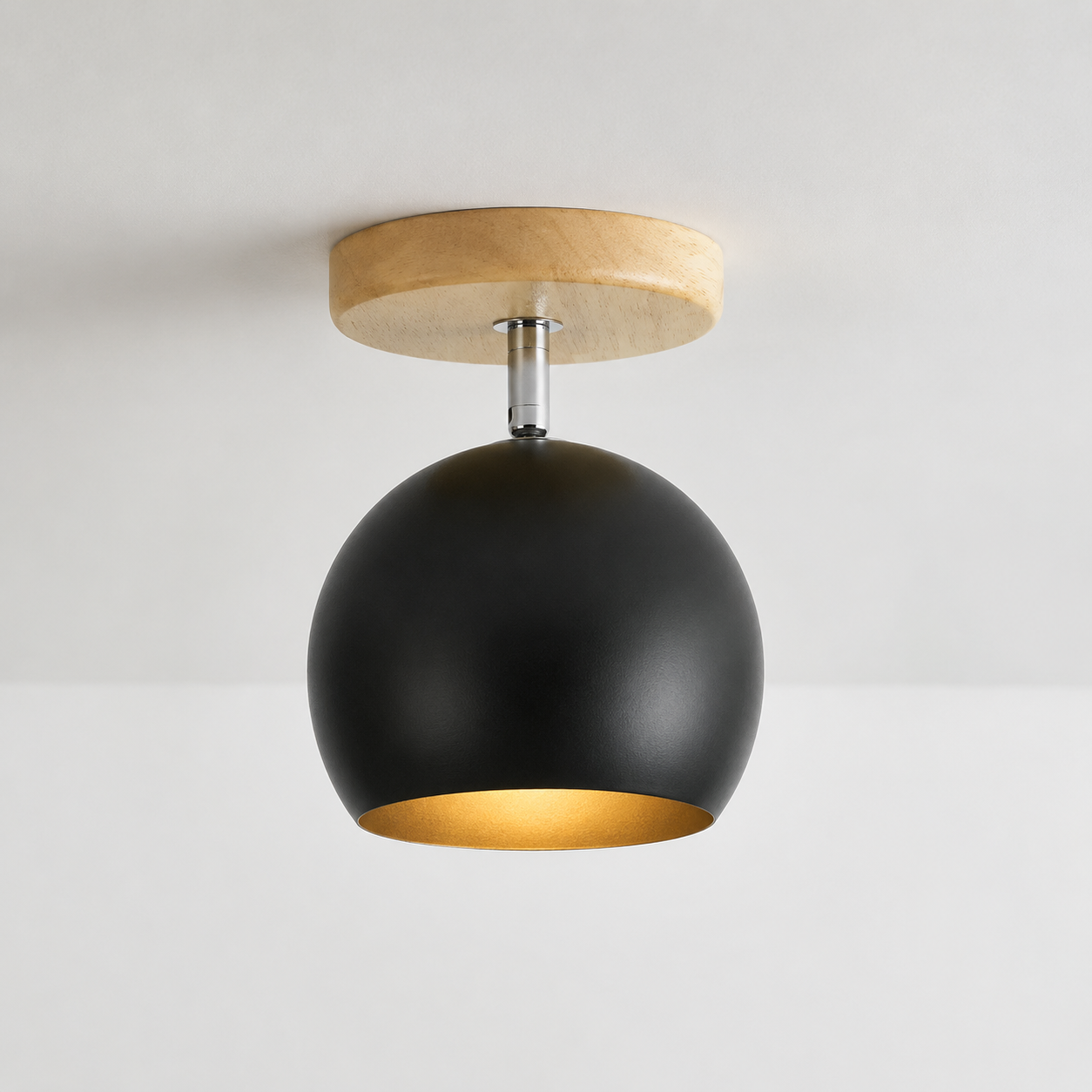 Scandinavian Wood Metal Adjustable LED Wall Light | Lumvorn