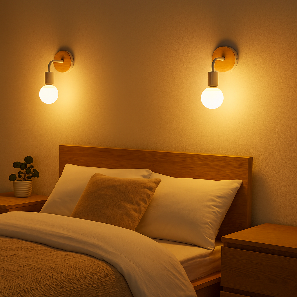 Scandinavian Wood and Metal Indoor Wall Light | Nalqor