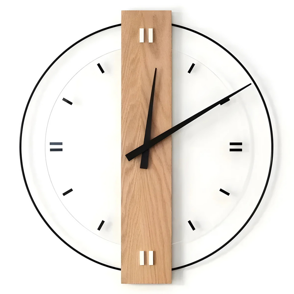 Scandinavian Wooden Wall Clock For Living Room Decor | Norvica