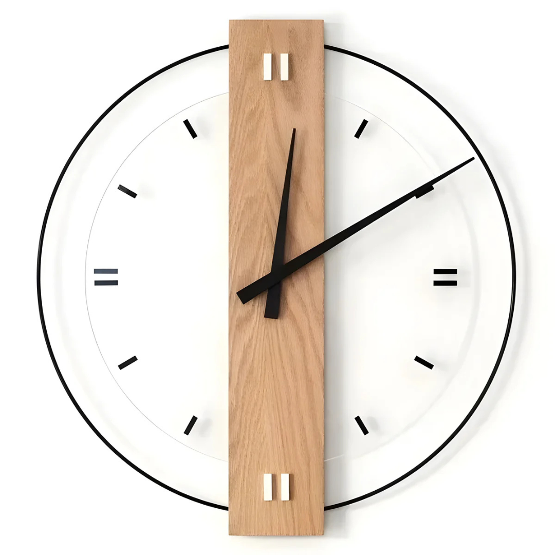 Scandinavian Wooden Wall Clock For Living Room Decor | Norvica