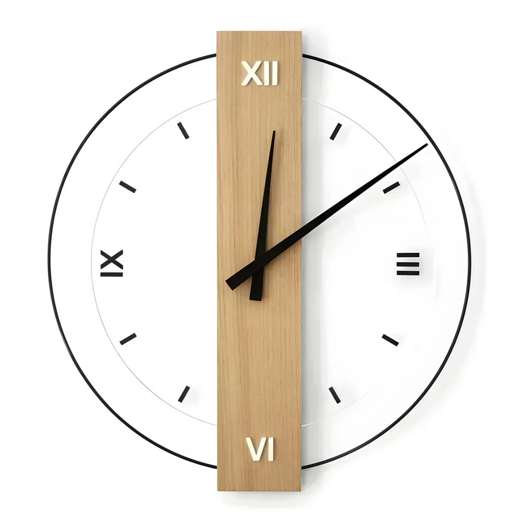 Scandinavian Wooden Wall Clock For Living Room Decor | Norvica
