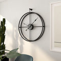 Silent Oversized Iron Frame Double Sided Wall Clock | Brevano