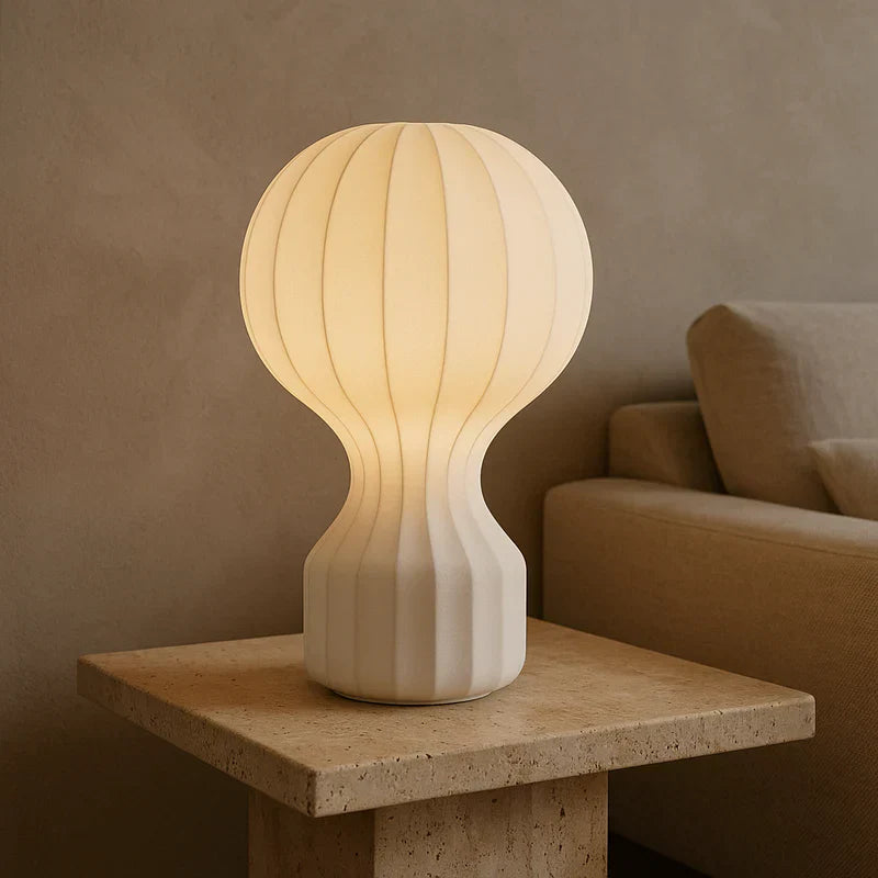 Silk Shade Organic Table Lamp Remember Style | Saboro