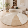 Soft Lambswool Round Area Rug Modern Nordic Style | Mavindo