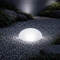 Solar Frosted Globe Outdoor Ground Light | Xelnora