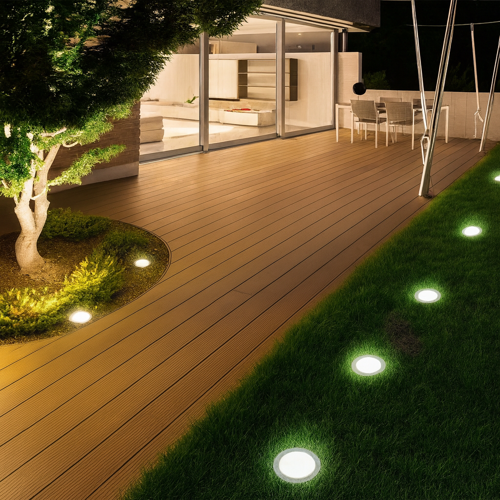 Solar LED Outdoor Circular Light Minimalist Style | Xarvane