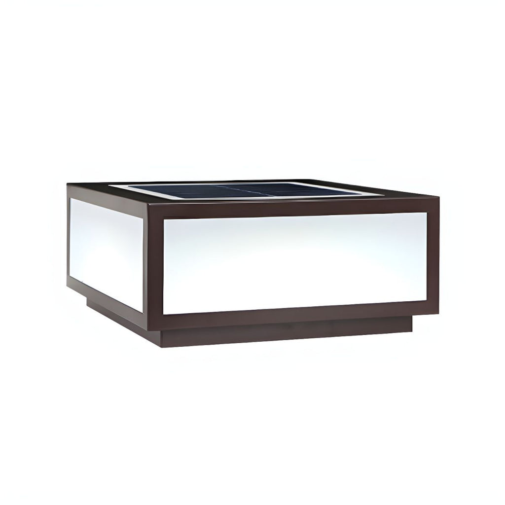 Solar LED Outdoor Pillar Light Black Acrylic Shade | Orlenae