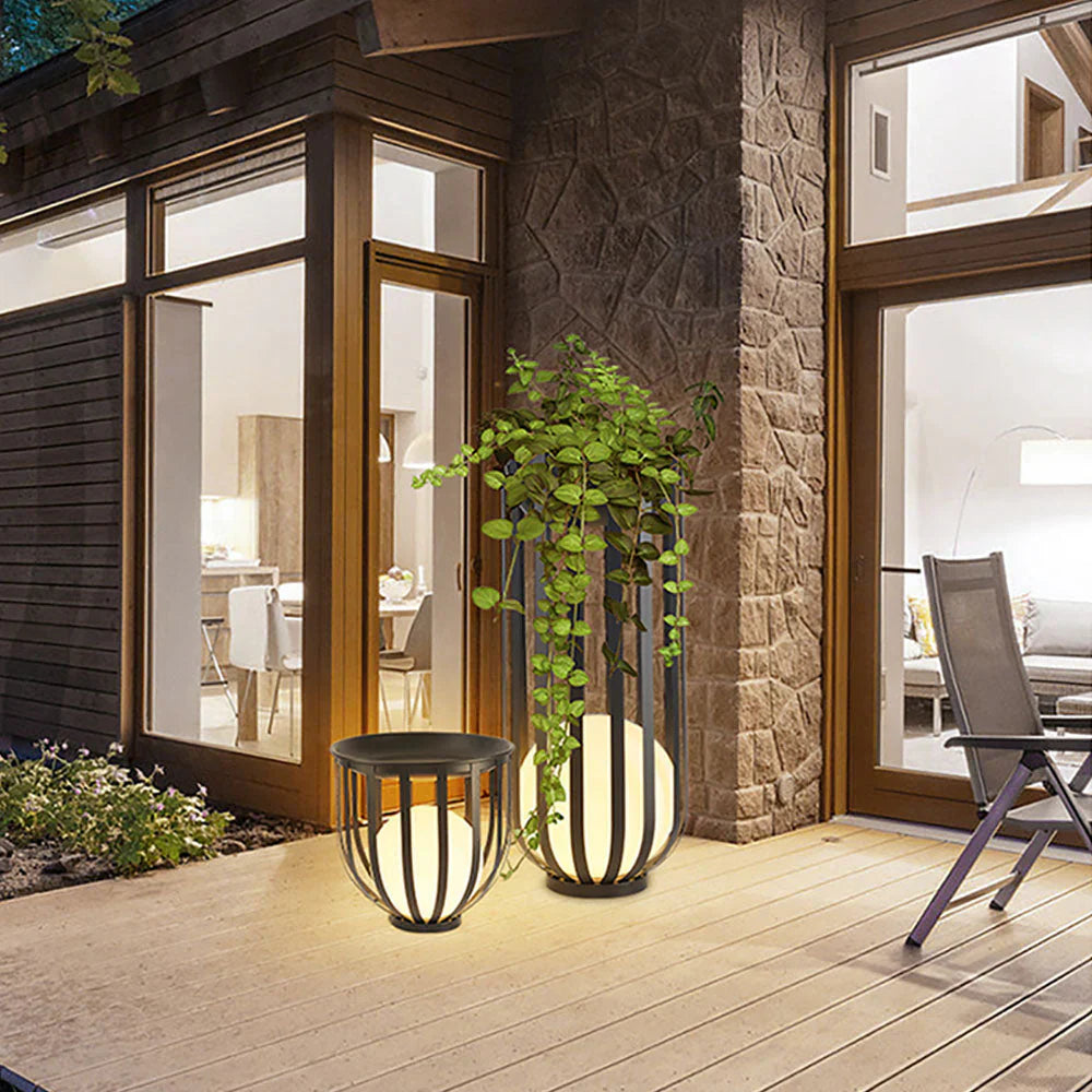 Solar Metal Outdoor Floor Lamp Modern Solar Design | Corvane