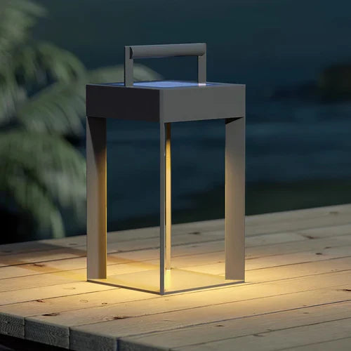Solar Stainless Steel Outdoor Lantern Minimal Design | Gelnora