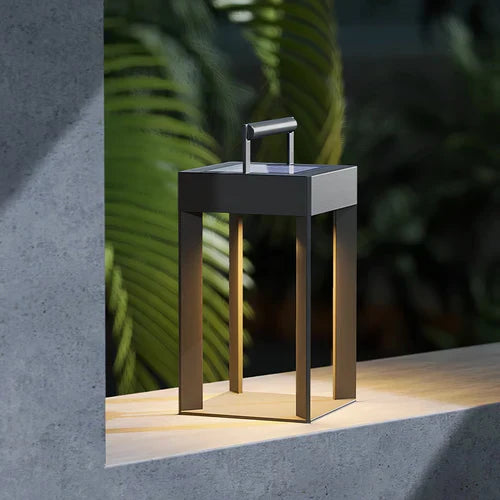 Solar Stainless Steel Outdoor Lantern Minimal Design | Gelnora