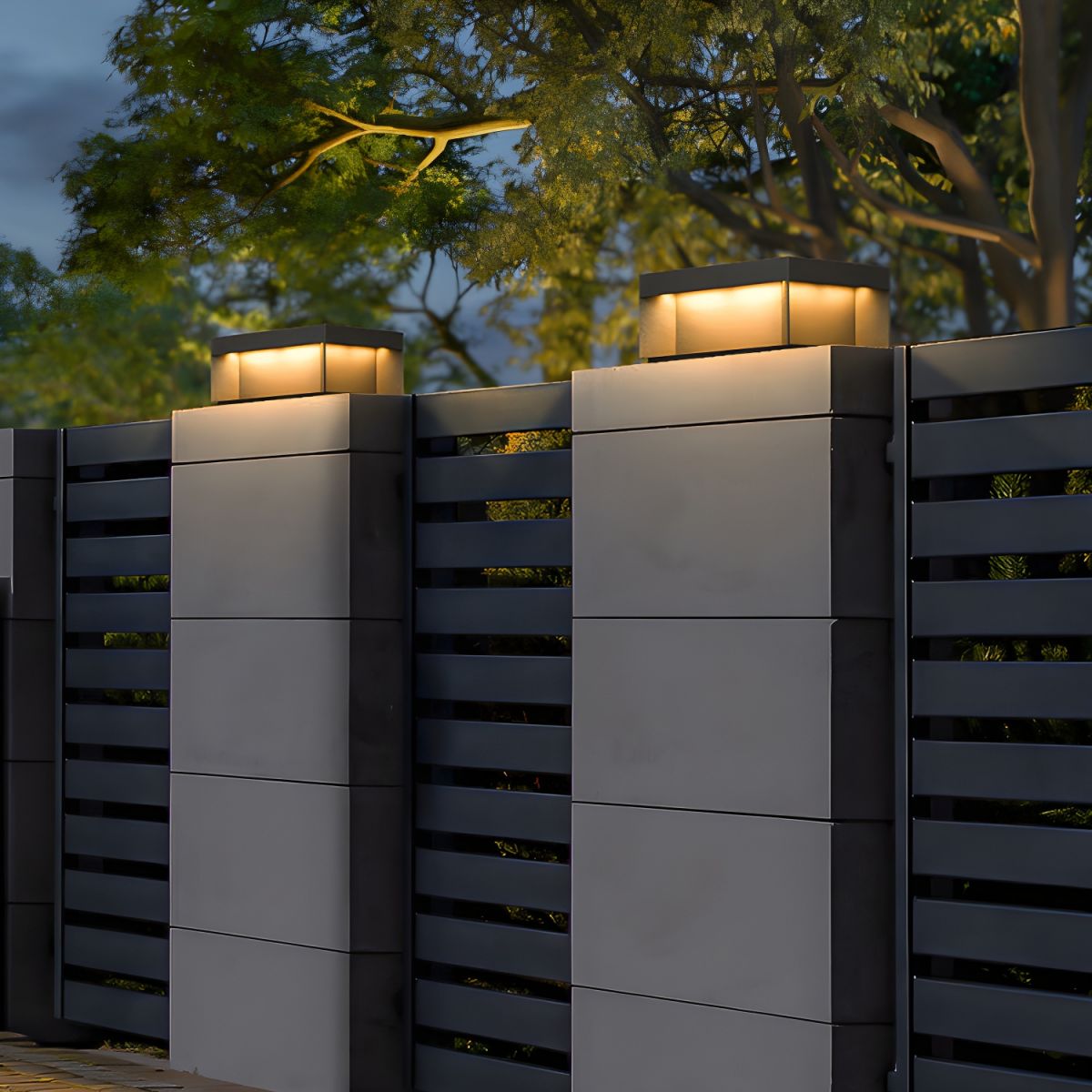 Solar Waterproof Metal Outdoor Pillar Light | Bravik