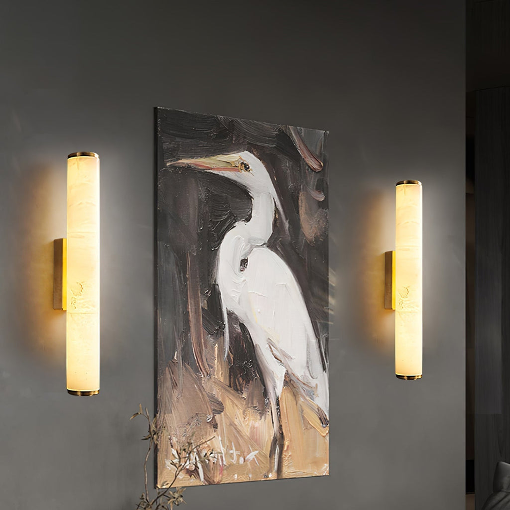 Spanish Marble Wall Light with Copper Accent Finish | Marmora