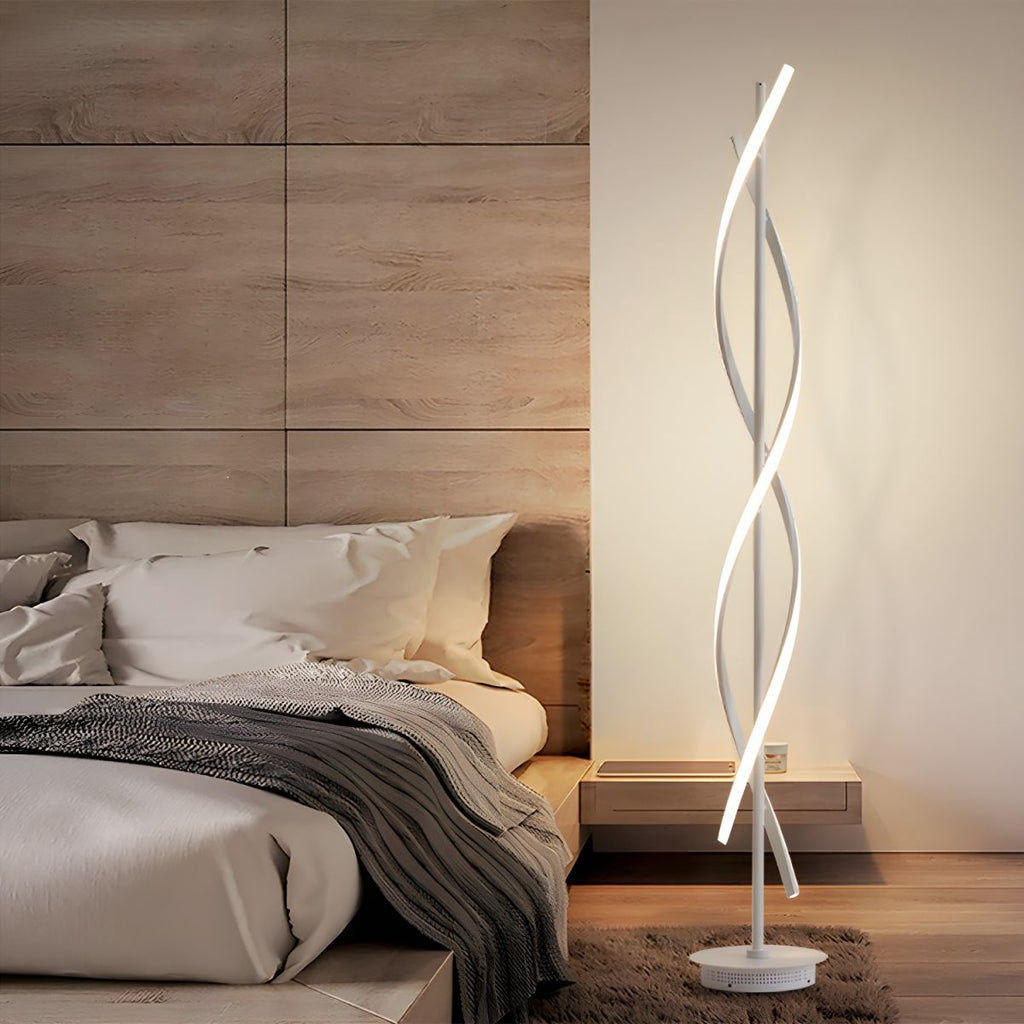 Spiral LED Floor Lamp Acrylic Modern Reading Light | Varelix
