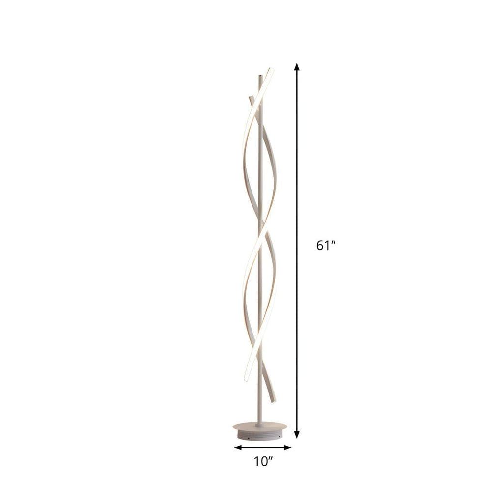 Spiral LED Floor Lamp Acrylic Modern Reading Light | Varelix