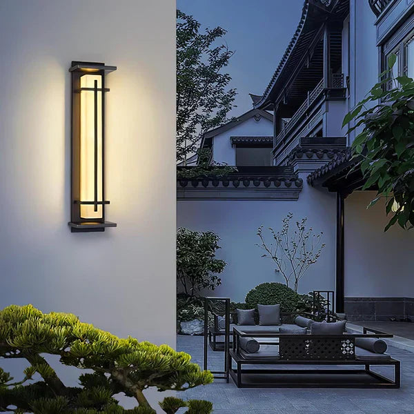 Stainless Steel Outdoor LED Wall Light Alabaster Finish | Ervona