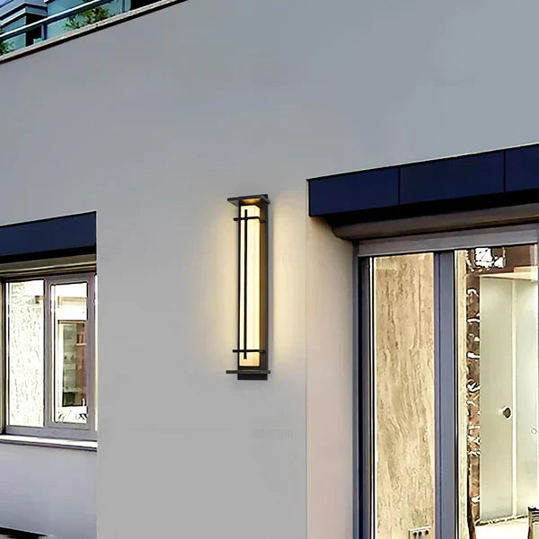 Stainless Steel Outdoor LED Wall Light Alabaster Finish | Ervona