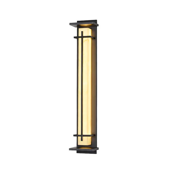 Stainless Steel Outdoor LED Wall Light Alabaster Finish | Ervona