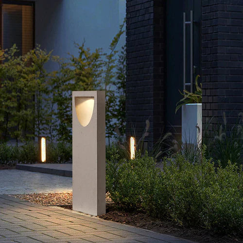 Stone Outdoor Path Light Warm LED Modern Design | Qarnix