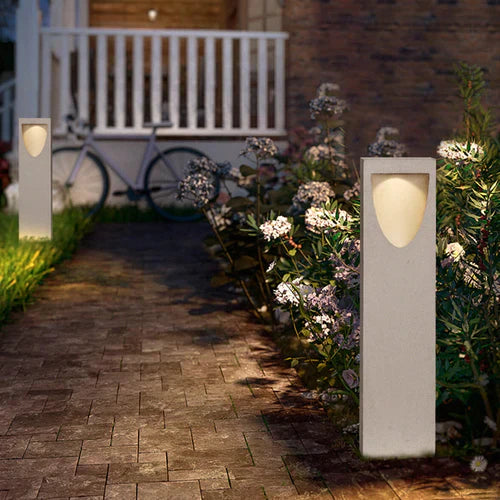 Stone Outdoor Path Light Warm LED Modern Design | Qarnix