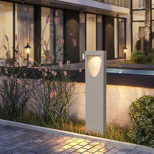 Stone Outdoor Path Light Warm LED Modern Design | Qarnix