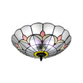 Tiffany Glass Bowl Flush Mount Ceiling Light Classic | Aurinox