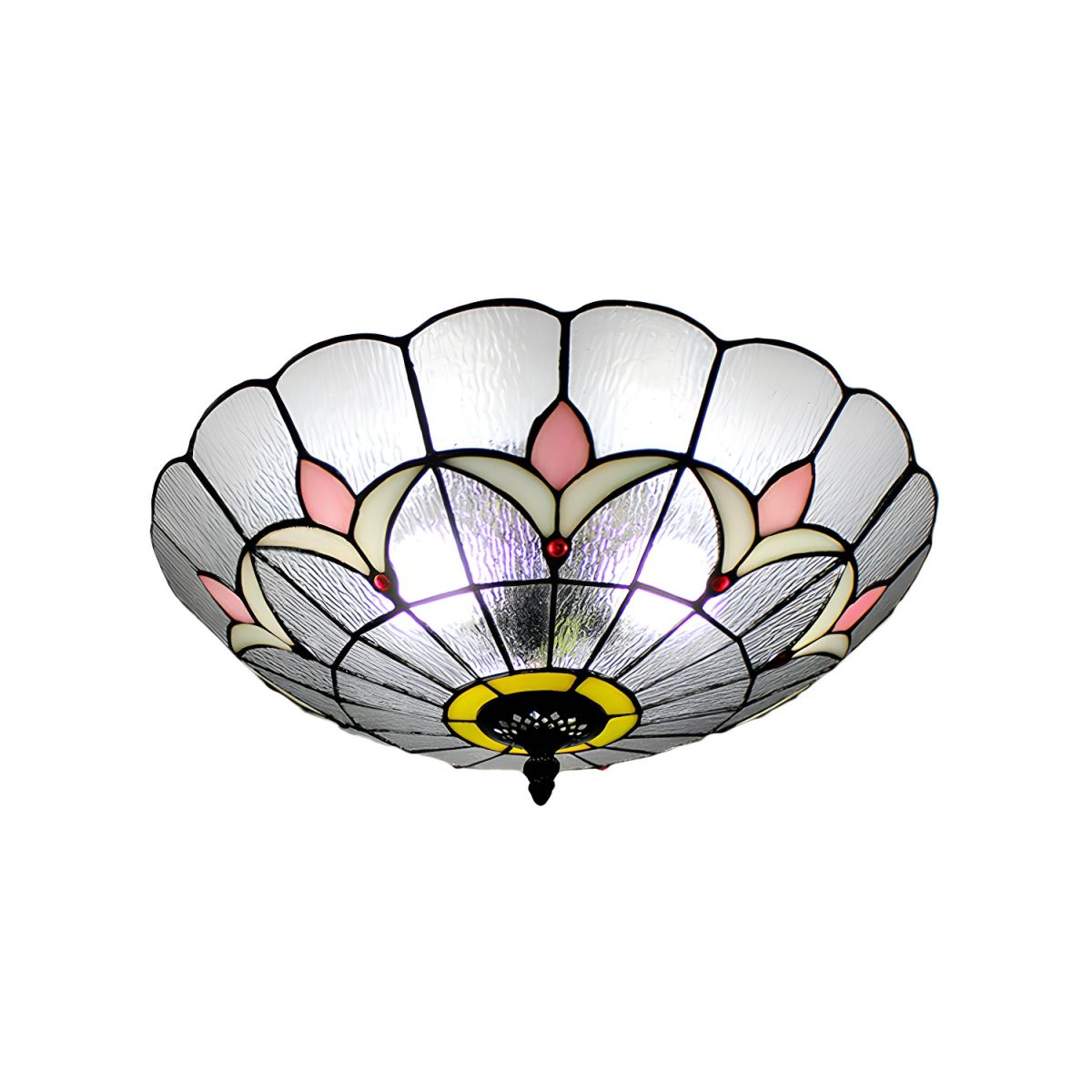 Tiffany Glass Bowl Flush Mount Ceiling Light Classic | Aurinox