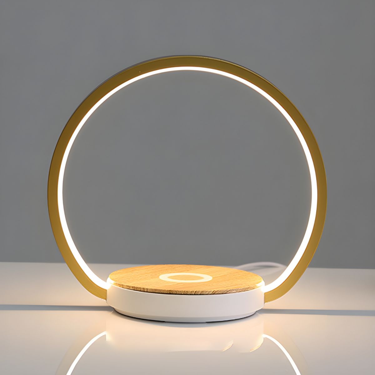Touch Dimming Round Metal Table Lamp | Nuvess
