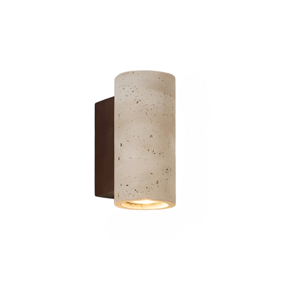 Travertine Stone Japandi Minimalist Style Wall Light | Gelvira