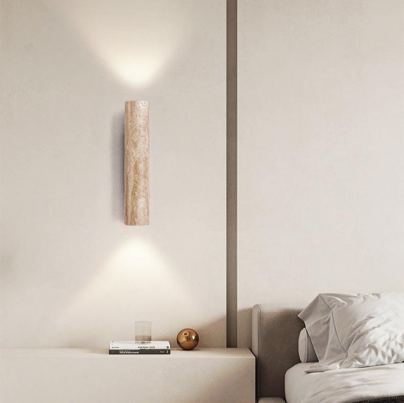 Travertine Stone Japandi Minimalist Style Wall Light | Gelvira