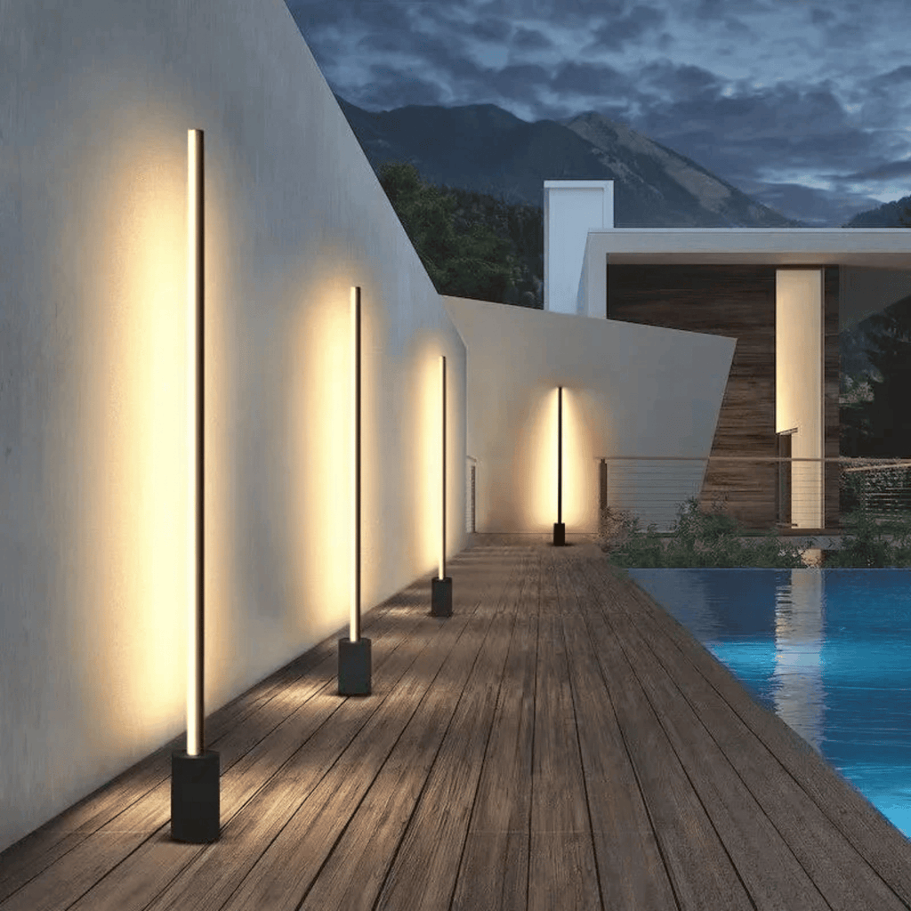 Vertical Outdoor LED Lawn Light Stainless Steel Pathway | Ulvora