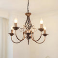 Vintage Bronze Iron Chandelier Dining Pendant | Ulnico